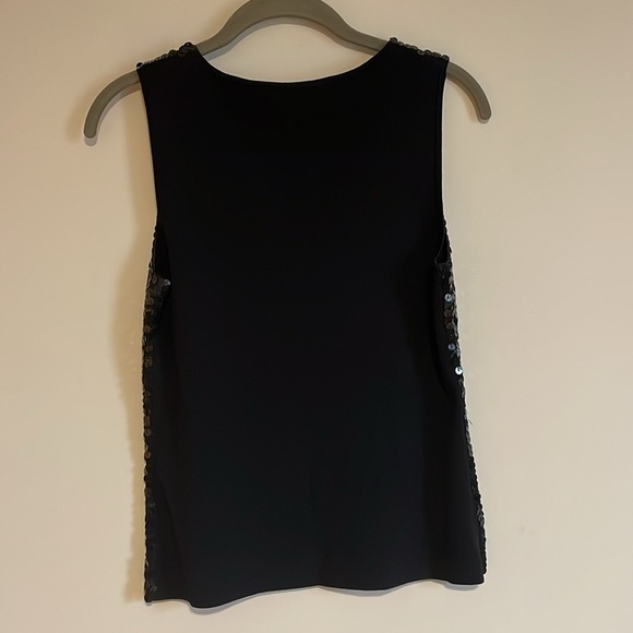 Sequin Floral Top Medium Maximalist Michelle Nicole Black Pink Tank Sparkly - Picture 8 of 15